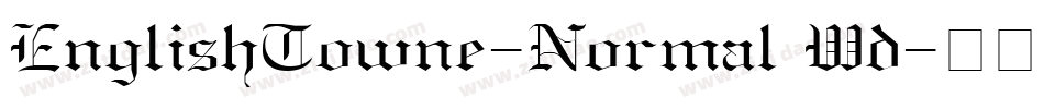 EnglishTowne-Normal Wd字体转换